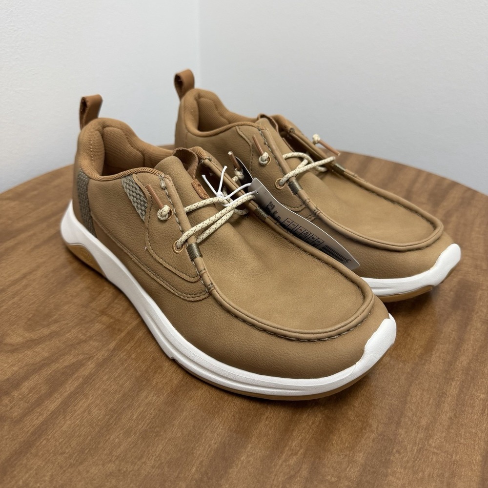 Hey Dude Wally Drift Classic Leather Shoes Brown Slip On Loafers Men's Size 8